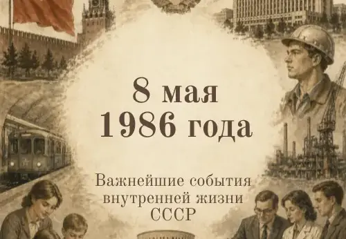 1986.05.08 - Важнейшие события внутренней жизни СССР
